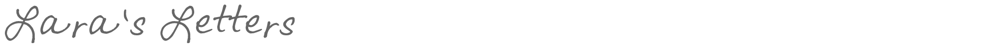 Sample characters Lara's Letters Font